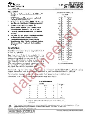 74ALVCH16334DGGRG4 datasheet  